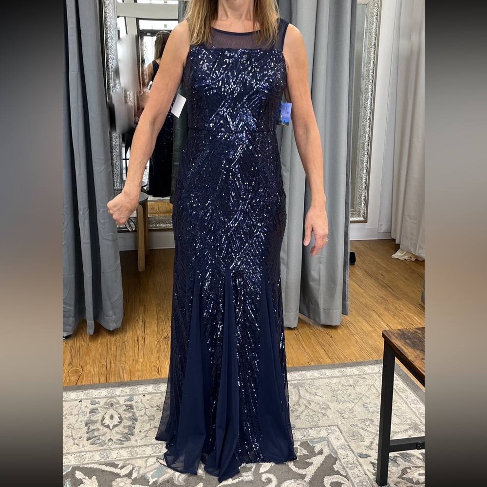 Nightway Womens Sequin Dress - Picture 7 of 11